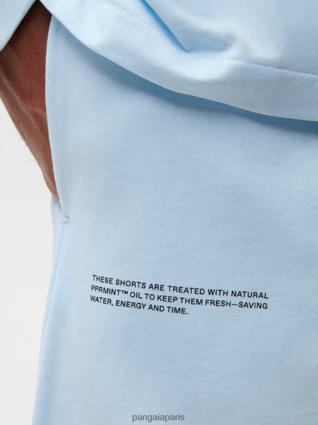 bleu pierre de lune Pangaia vêtements femmes DH84F0436 short ample de pyjama en coton bio