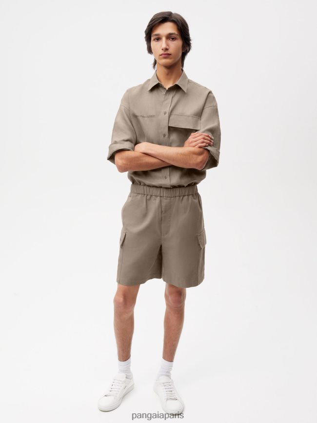 champignon Pangaia vêtements femmes DH84F0233 short cargo en coton bio mélangé