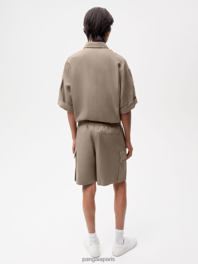 champignon Pangaia vêtements femmes DH84F0233 short cargo en coton bio mélangé