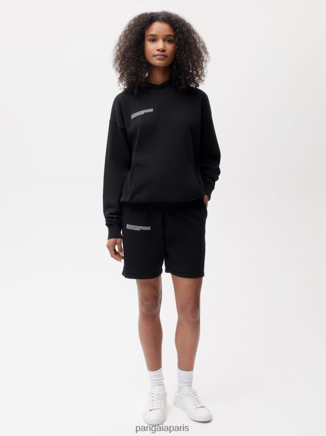 noir Pangaia vêtements femmes DH84F0226 short en maille de coton bio