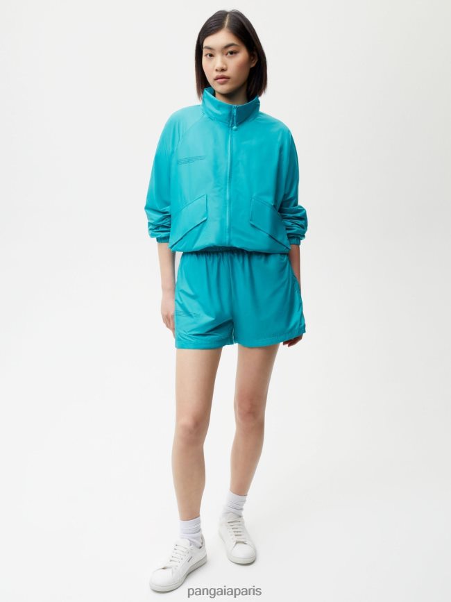 paon bleu Pangaia vêtements femmes DH84F0281 short en nylon à dégradation améliorée