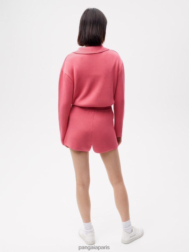 rose lotus Pangaia vêtements femmes DH84F0278 short en tricot