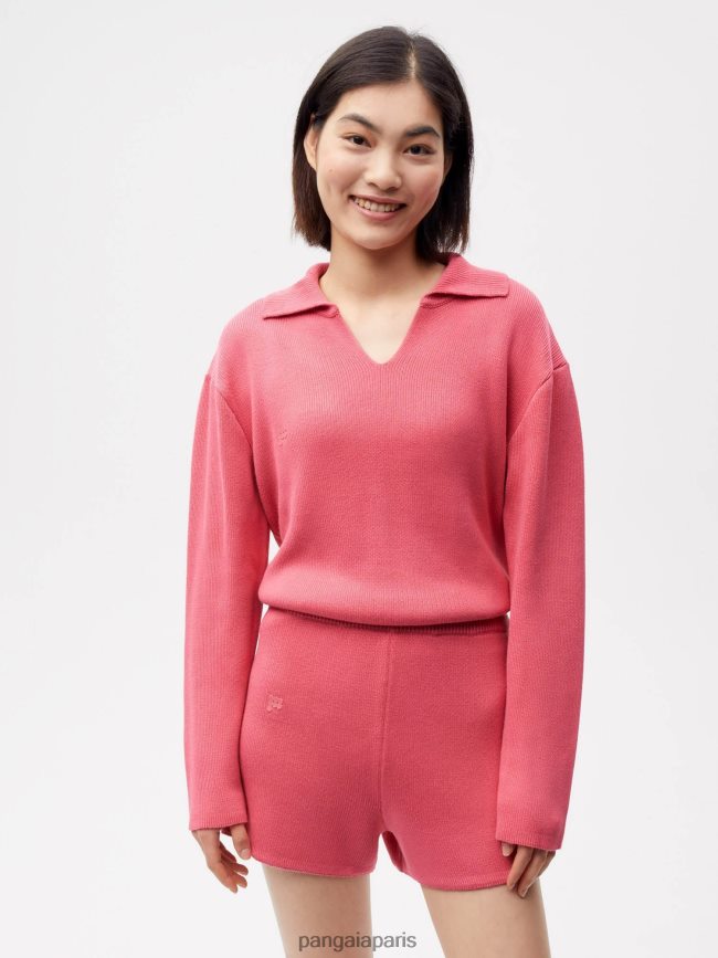 rose lotus Pangaia vêtements femmes DH84F0278 short en tricot