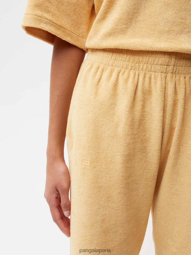 sable noir Pangaia vêtements femmes DH84F0243 short long en éponge