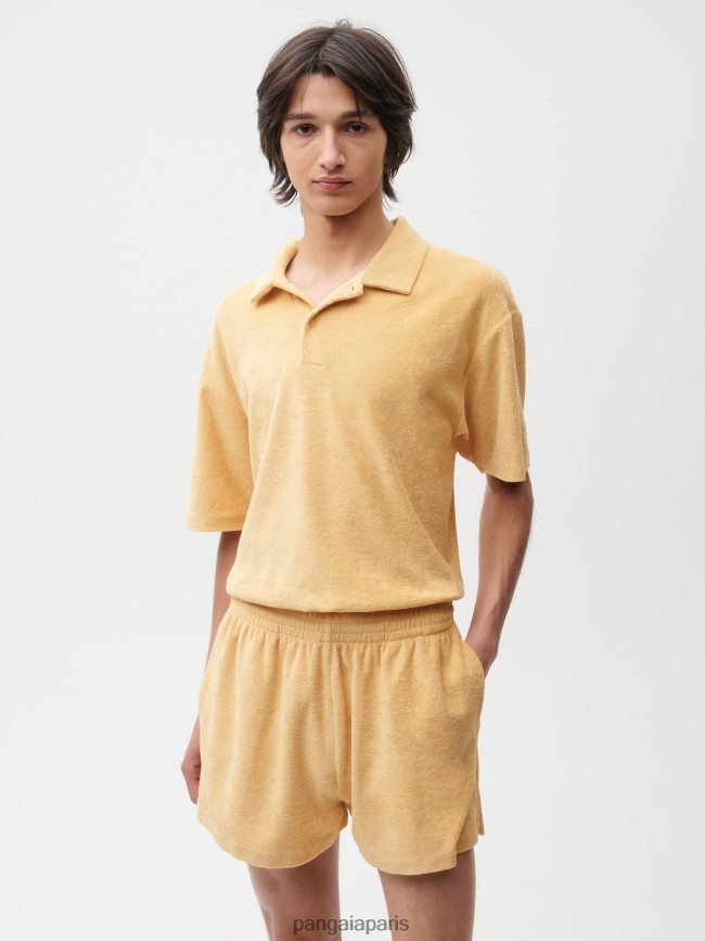 sable noir Pangaia vêtements femmes DH84F0282 short en éponge