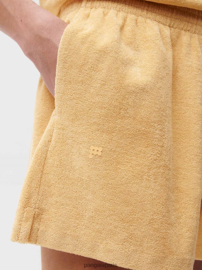 sable noir Pangaia vêtements femmes DH84F0282 short en éponge