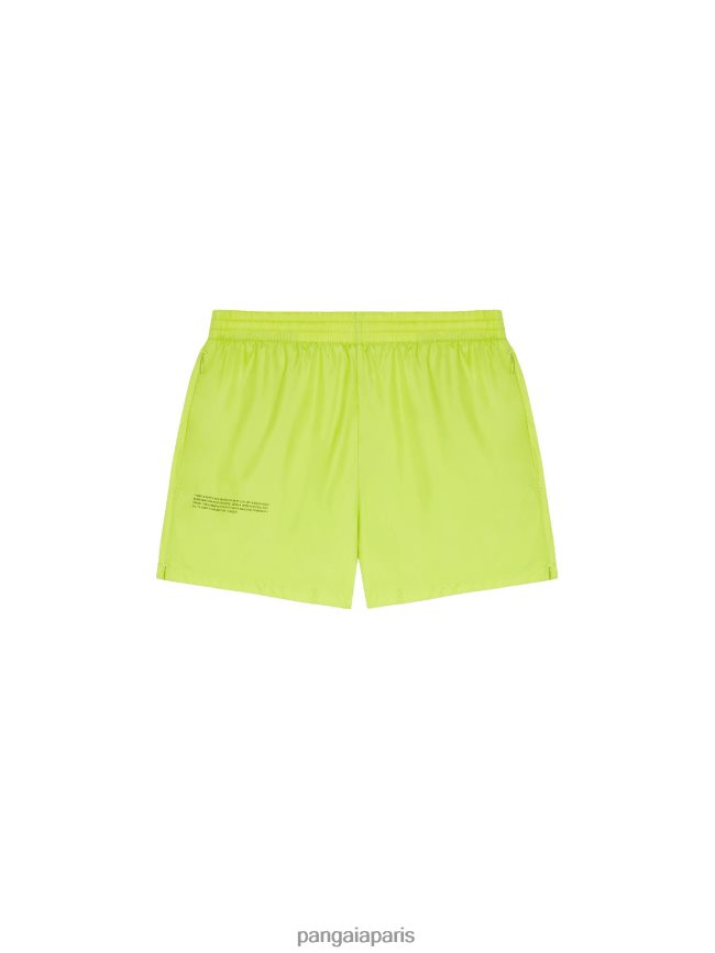 vert citron Pangaia vêtements femmes DH84F0271 short en nylon à dégradation améliorée