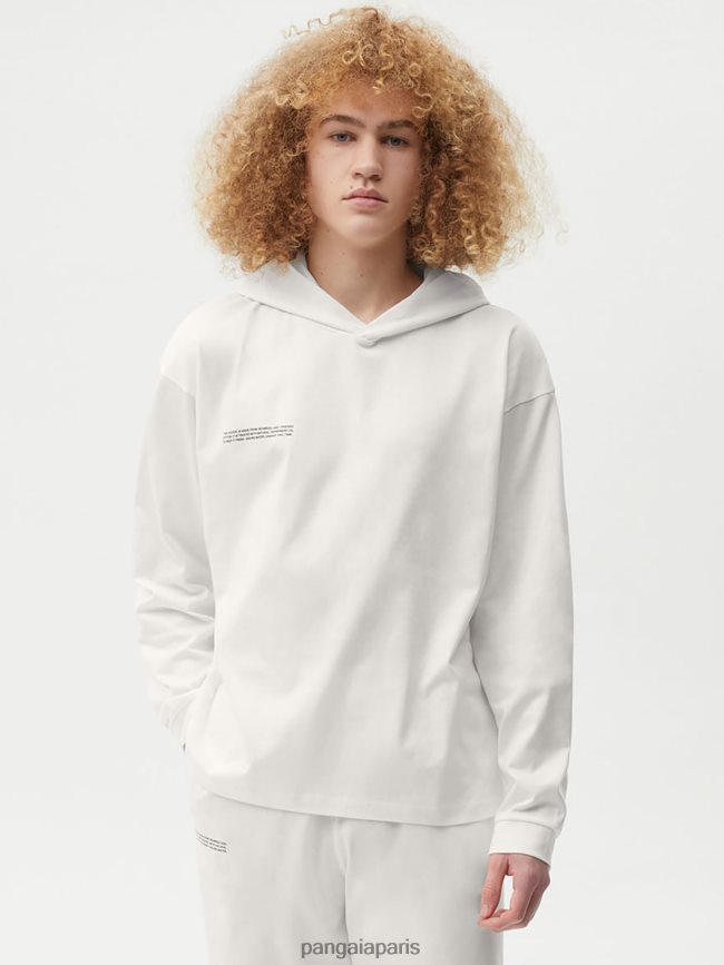 blanc cassé Pangaia vêtements femmes DH84F0509 haut d'intérieur en coton biologique avec c-fiber