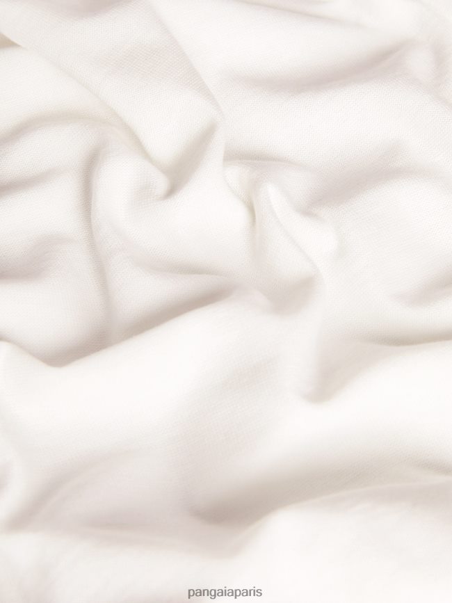 blanc cassé Pangaia vêtements femmes DH84F0509 haut d'intérieur en coton biologique avec c-fiber