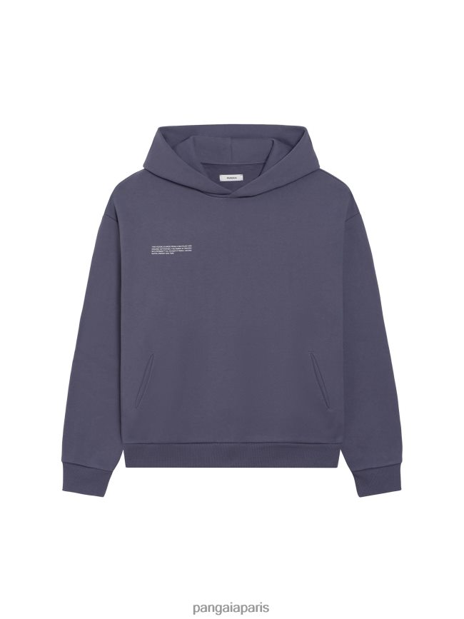 bleu ardoise Pangaia vêtements femmes DH84F04 sweat à capuche signature