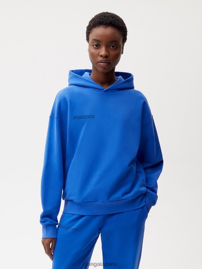bleu cobalt Pangaia vêtements femmes DH84F011 365 sweat à capuche
