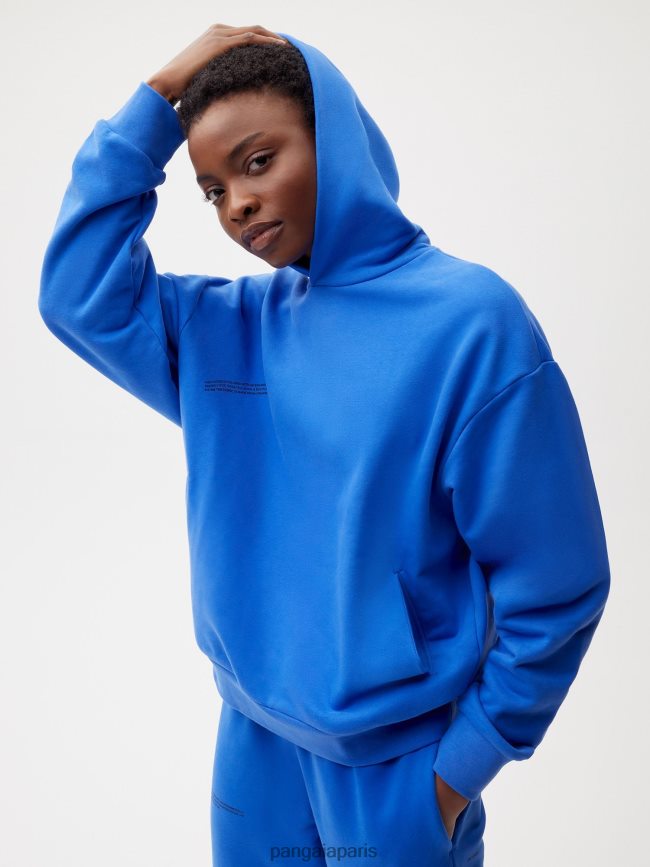 bleu cobalt Pangaia vêtements femmes DH84F011 365 sweat à capuche
