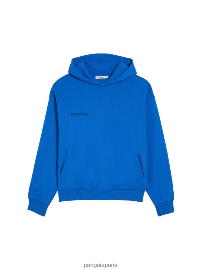 bleu cobalt Pangaia vêtements femmes DH84F043 sweat à capuche signature