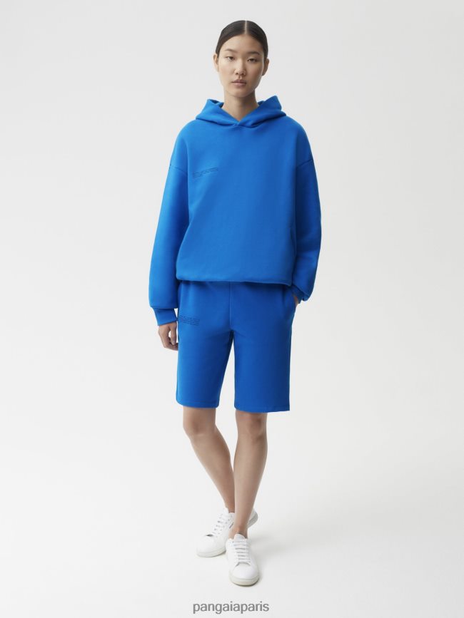 bleu cobalt Pangaia vêtements femmes DH84F043 sweat à capuche signature
