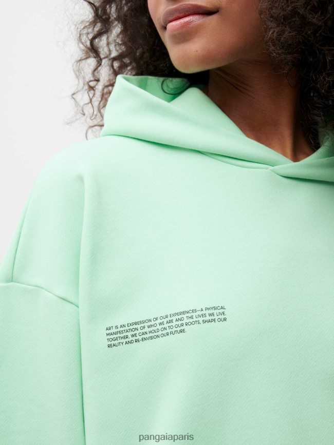 bleu lagon Pangaia vêtements femmes DH84F068 sweat à capuche x roberto lugo 365