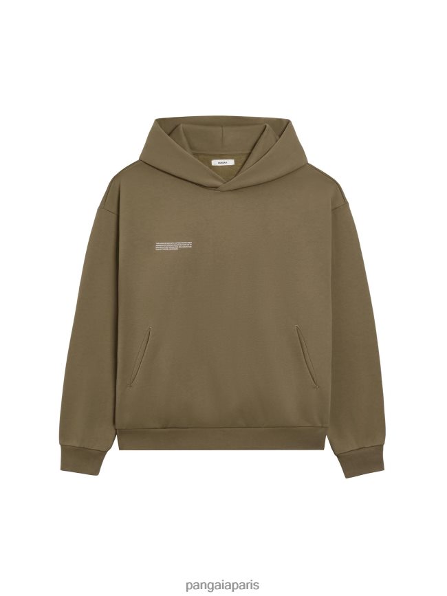 brun carbone Pangaia vêtements femmes DH84F049 sweat à capuche en coton converti