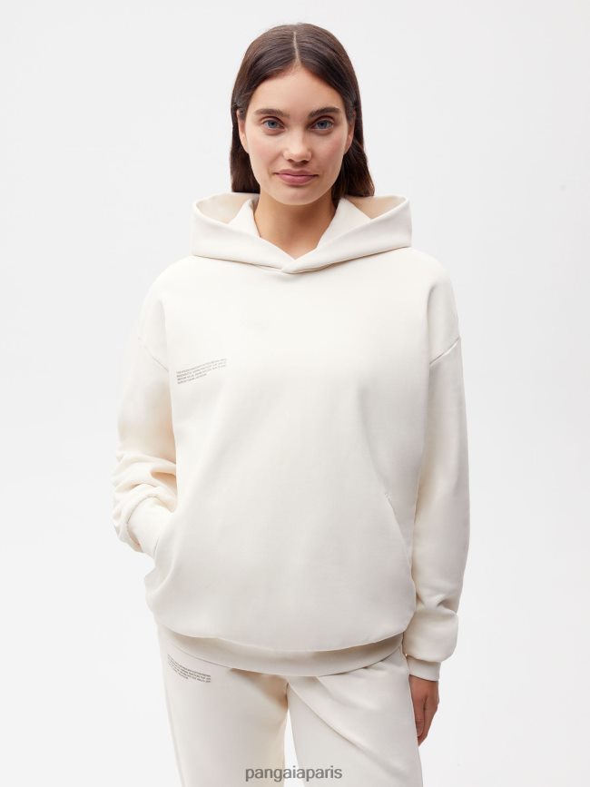 coton blanc Pangaia vêtements femmes DH84F055 sweat à capuche en coton converti