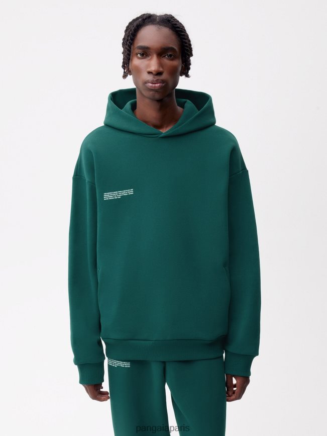 feuillage vert Pangaia vêtements femmes DH84F016 sweat à capuche signature