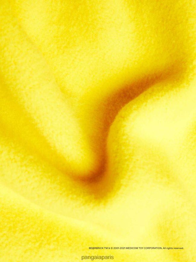 jaune safran Pangaia vêtements femmes DH84F033 x haroshi be@rbrick sweat à capuche en coton recyclé