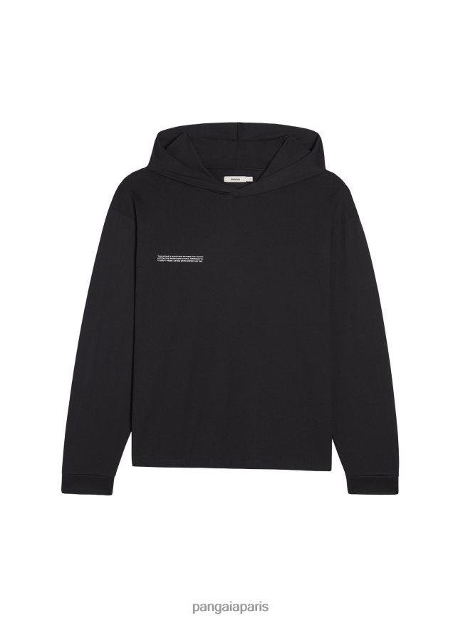 noir Pangaia vêtements femmes DH84F0508 haut d'intérieur en coton biologique avec c-fiber