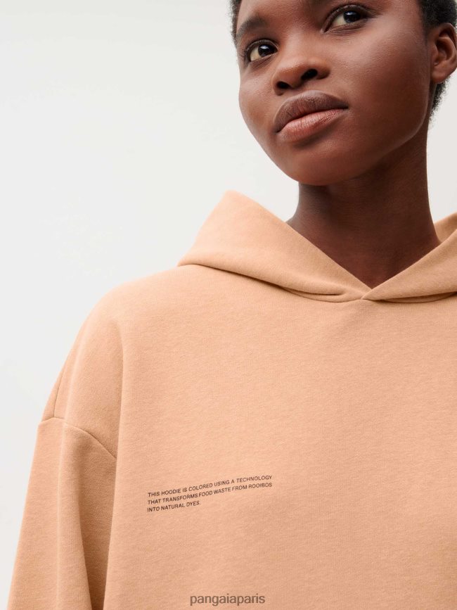 rooïbos rouge Pangaia vêtements femmes DH84F029 sweat à capuche teinté alimentaire