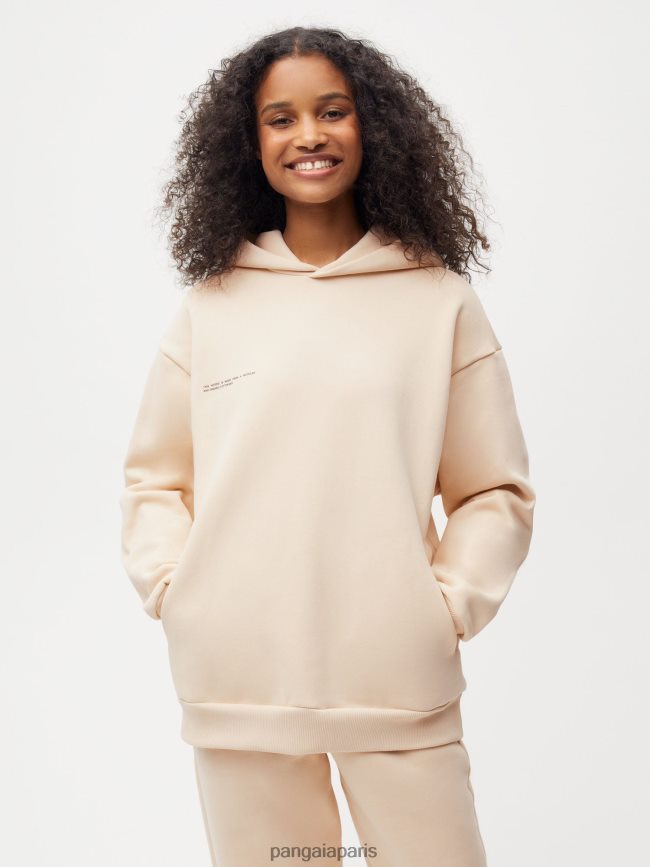 sable Pangaia vêtements femmes DH84F020 sweat à capuche signature