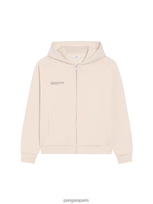 sable Pangaia vêtements femmes DH84F048 sweat à capuche zippé coupe large