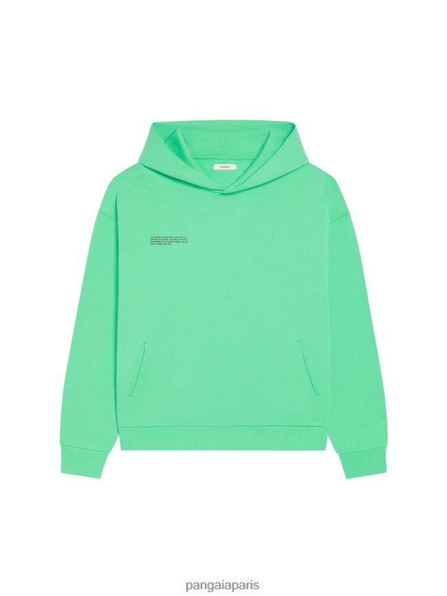 vert menthe Pangaia vêtements femmes DH84F037 sweat à capuche signature