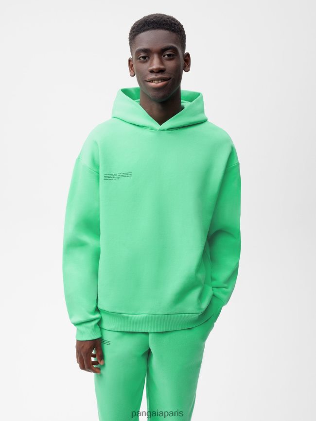 vert menthe Pangaia vêtements femmes DH84F037 sweat à capuche signature