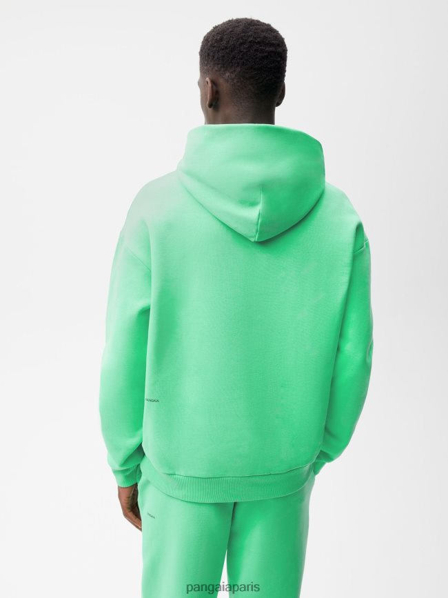 vert menthe Pangaia vêtements femmes DH84F037 sweat à capuche signature