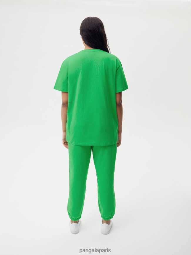 Vert Jade Pangaia vêtements femmes DH84F0132 pprmint t-shirt en coton bio core