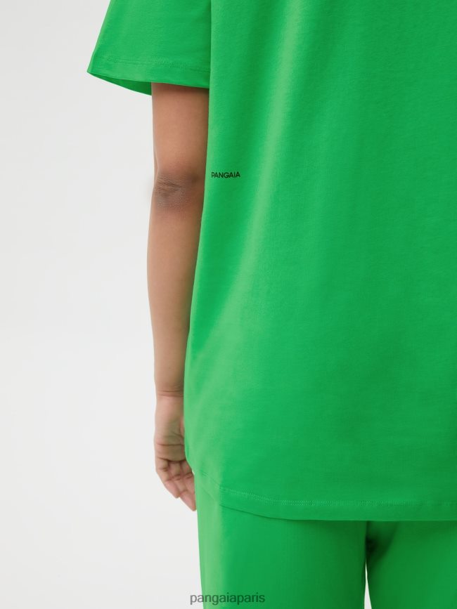 Vert Jade Pangaia vêtements femmes DH84F0132 pprmint t-shirt en coton bio core