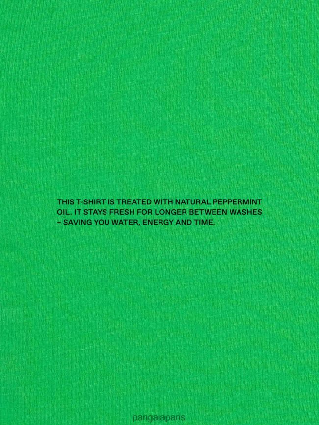 Vert Jade Pangaia vêtements femmes DH84F0132 pprmint t-shirt en coton bio core