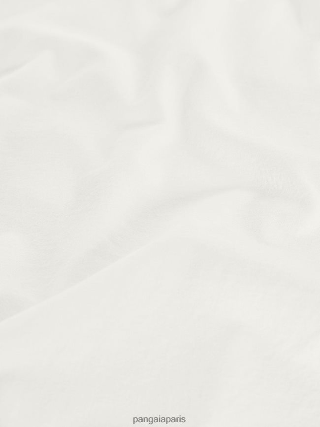blanc cassé Pangaia vêtements femmes DH84F0165 t-shirt à épaules courtes en coton biologique avec âme en fibre c