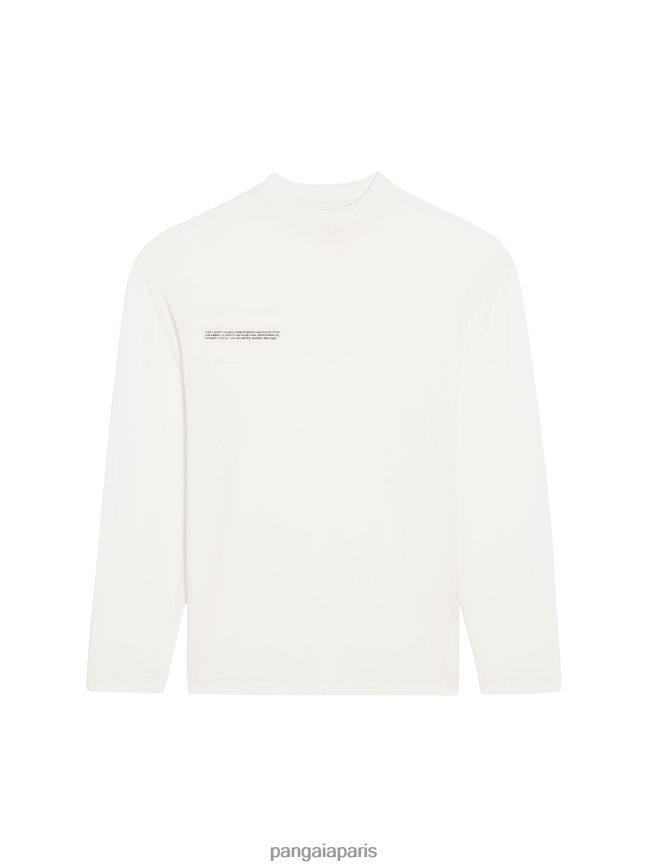 blanc cassé Pangaia vêtements femmes DH84F0204 c - t-shirt à manches longues en pure fibre
