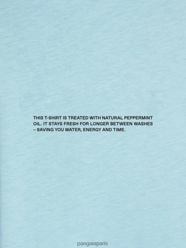 bleu céleste Pangaia vêtements femmes DH84F0180 pprmint t-shirt à épaules courtes en coton bio core