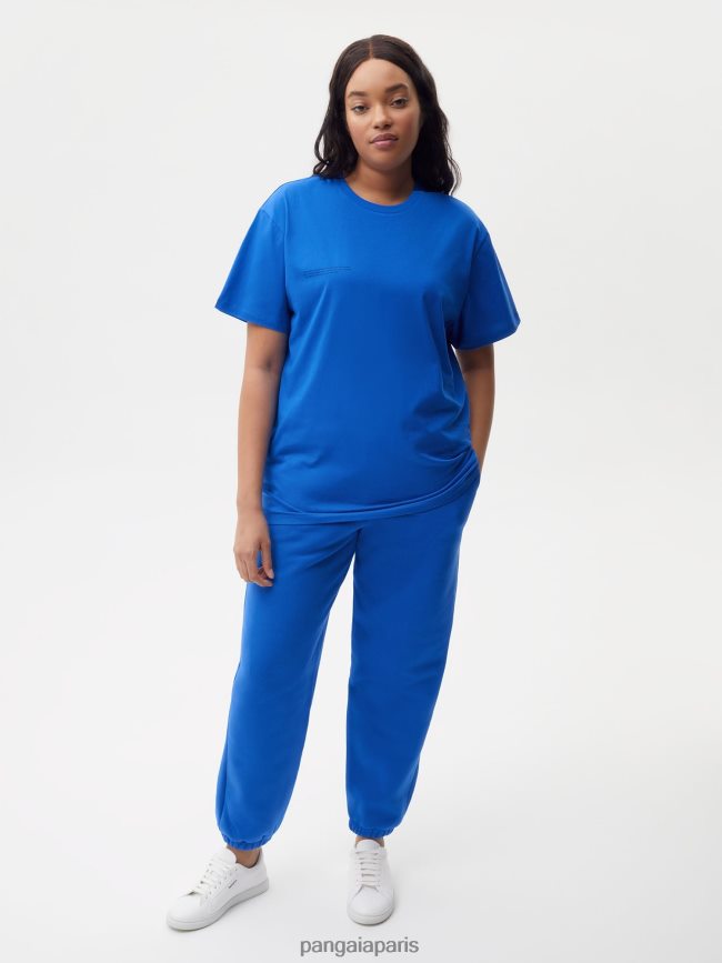 bleu cobalt Pangaia vêtements femmes DH84F0182 pprmint t-shirt en coton bio core