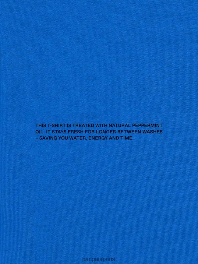 bleu cobalt Pangaia vêtements femmes DH84F0183 pprmint t-shirt à épaules courtes en coton bio core