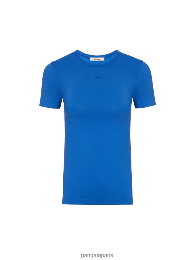 bleu cobalt Pangaia vêtements femmes DH84F0196 t-shirt de mouvement