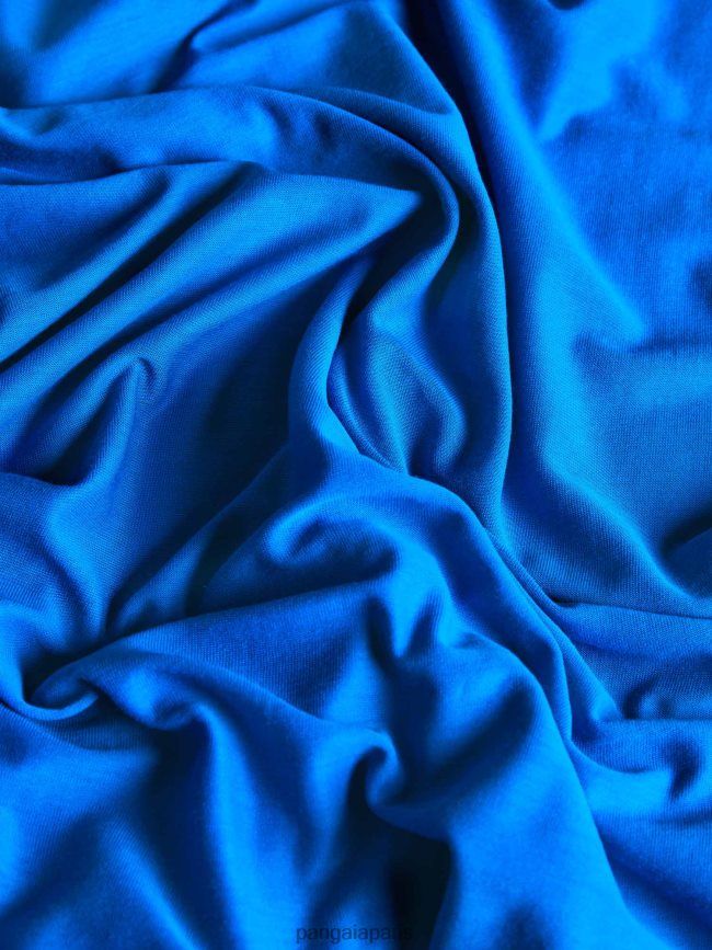 bleu cobalt Pangaia vêtements femmes DH84F0203 c - t-shirt à manches longues en pure fibre