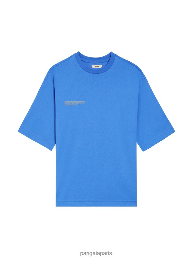 bleu d'eau Pangaia vêtements femmes DH84F0173 en conversion t-shirt boxy en coton