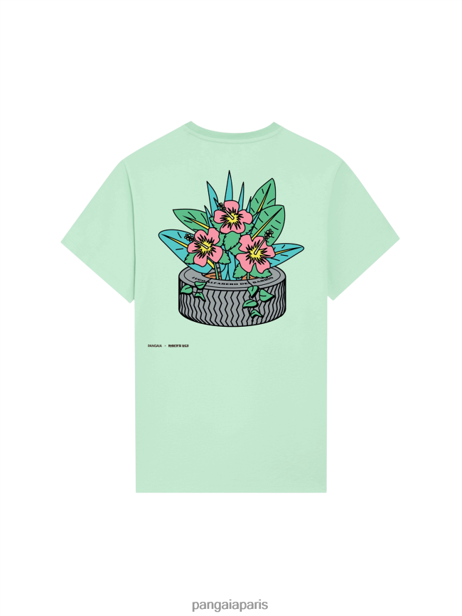 bleu lagon Pangaia vêtements femmes DH84F0201 t-shirt x roberto lugo