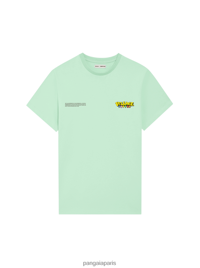 bleu lagon Pangaia vêtements femmes DH84F0219 t-shirt x roberto lugo