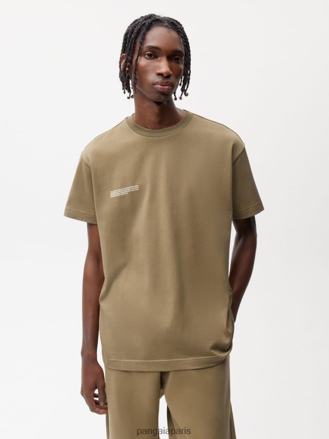 brun carbone Pangaia vêtements femmes DH84F0210 en conversion t-shirt en coton 365