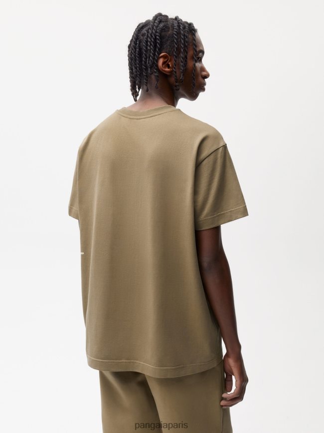 brun carbone Pangaia vêtements femmes DH84F0210 en conversion t-shirt en coton 365