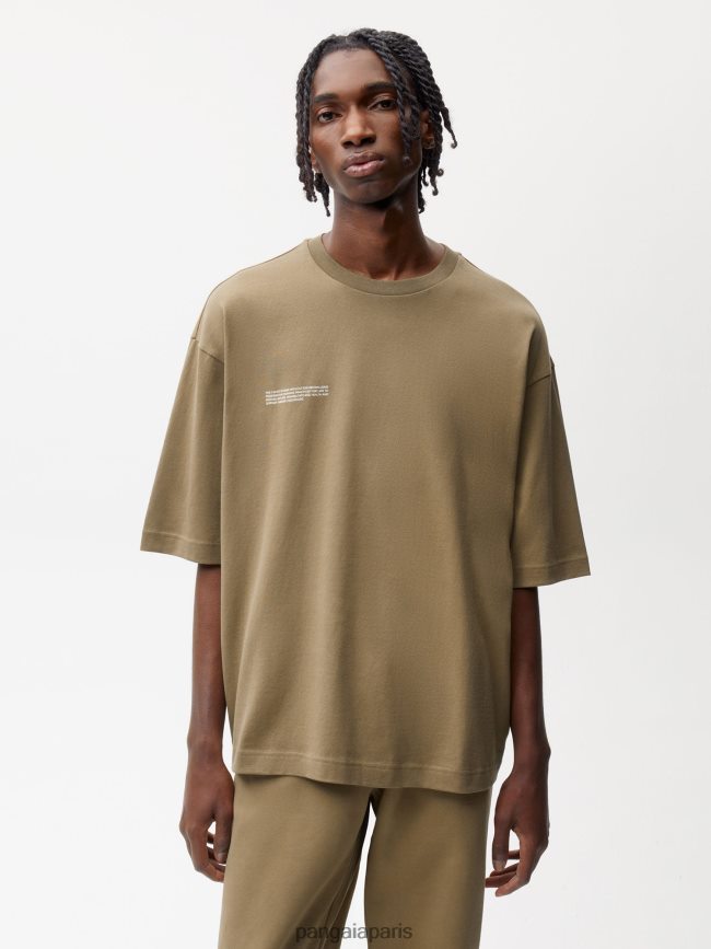 brun carbone Pangaia vêtements femmes DH84F0212 en conversion t-shirt boxy en coton