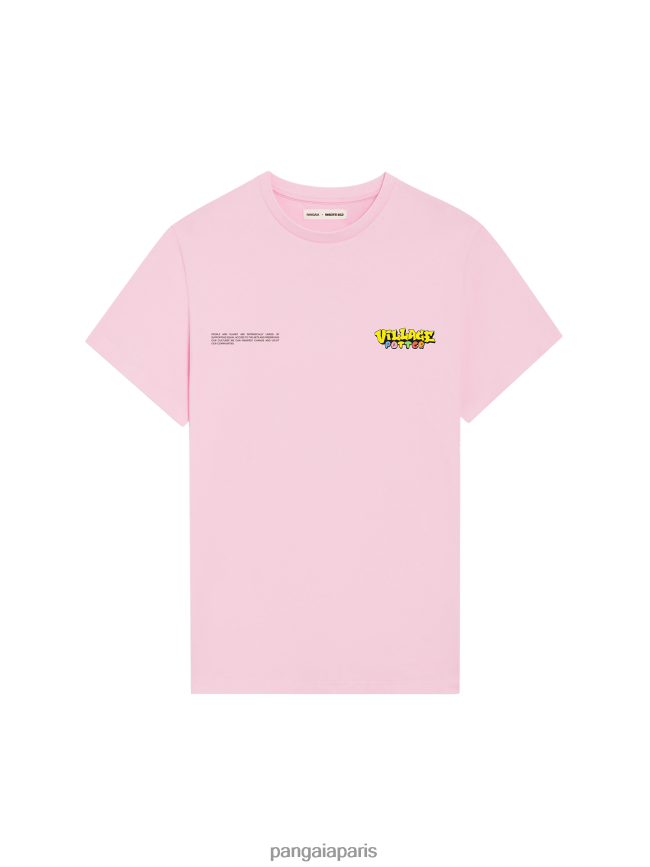 champignon rose Pangaia vêtements femmes DH84F0170 t-shirt x roberto lugo