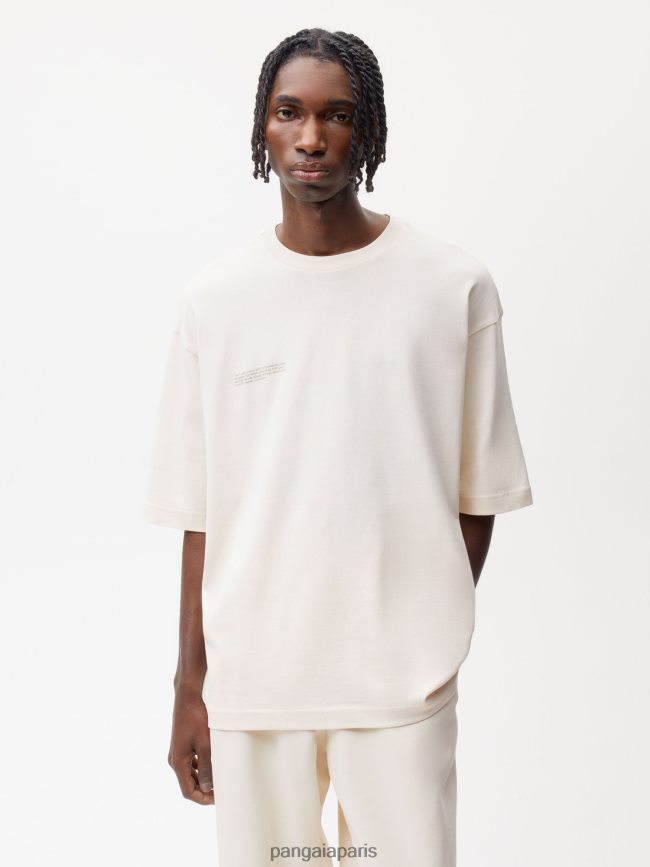 coton blanc Pangaia vêtements femmes DH84F0176 en conversion t-shirt boxy en coton