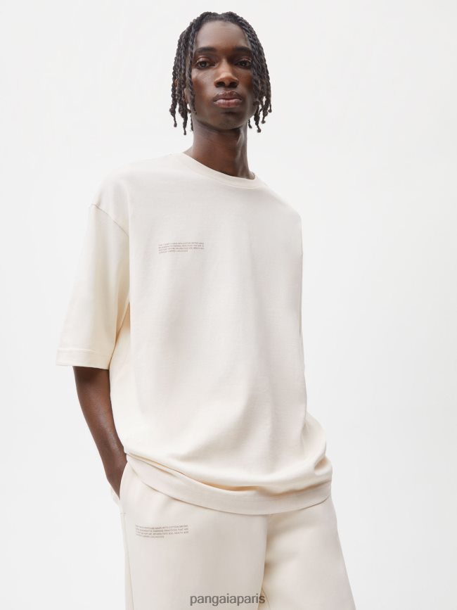 coton blanc Pangaia vêtements femmes DH84F0176 en conversion t-shirt boxy en coton