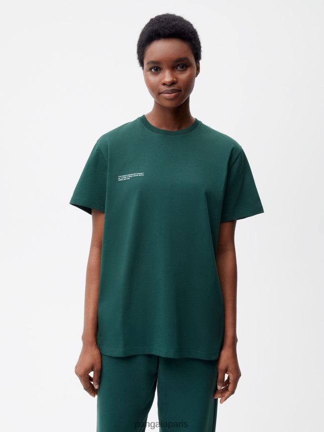 feuillage vert Pangaia vêtements femmes DH84F0169 pprmint t-shirt en coton bio core